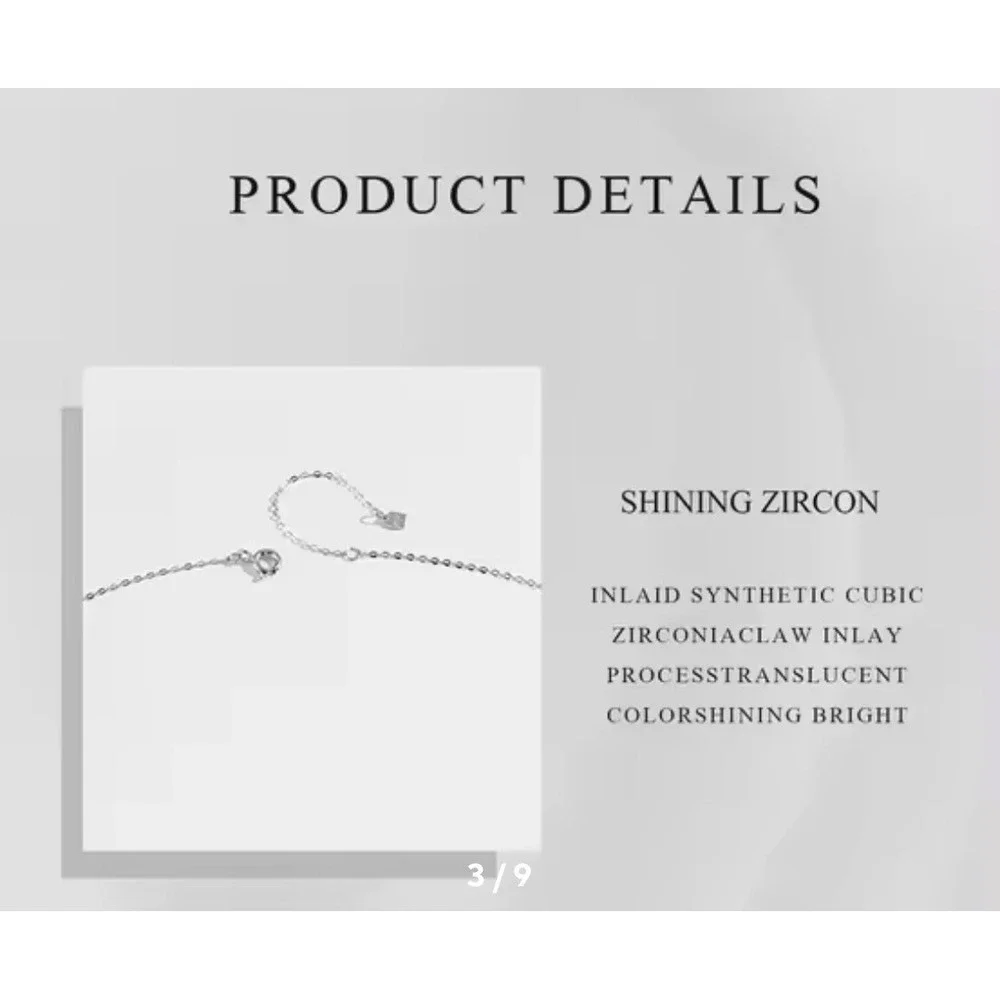 NEW White Gold Filled‎ Heart Lock Diamond Simulate Pendant Necklace